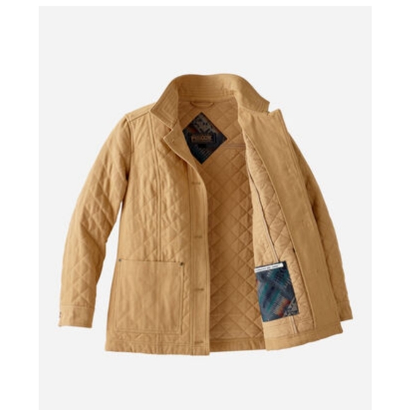 WOMEN'S FERN QUILTED CANVAS BARN COAT - Picture 2 of 5